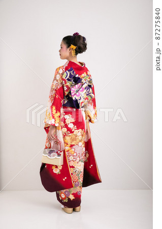 花魁 後姿の写真素材