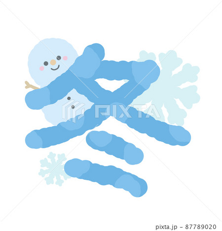 雪 冬 文字 漢字のイラスト素材