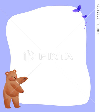 くま 動物 手書き ぬいぐるみのイラスト素材