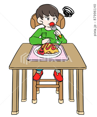 嫌いな食べ物のイラスト素材