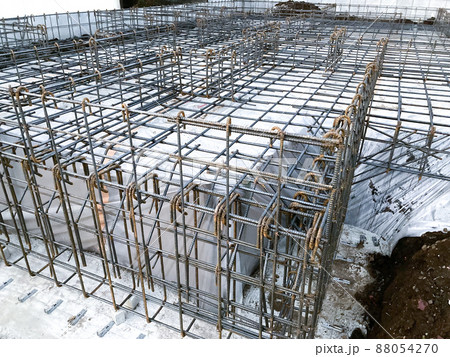 戸建て住宅の基礎工事の現場のイメージ