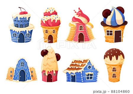 パン屋さん パン屋 店 建物のイラスト素材