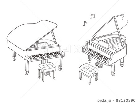グランドピアノのイラスト素材一覧 選べる豊富な素材バリエーション