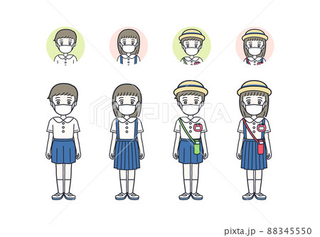 園服のイラスト素材