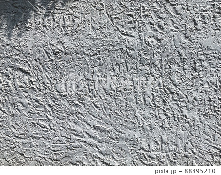 テクスチャ素材：掻き落とし仕上げの白い塀