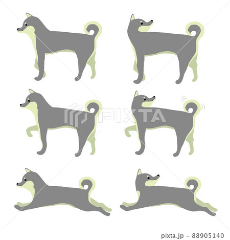 犬 動物 イラスト 横向きの写真素材 犬 動物 イラスト 横向きの写真素材