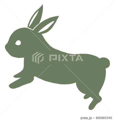 うさぎ 全身 イラスト 干支のイラスト素材