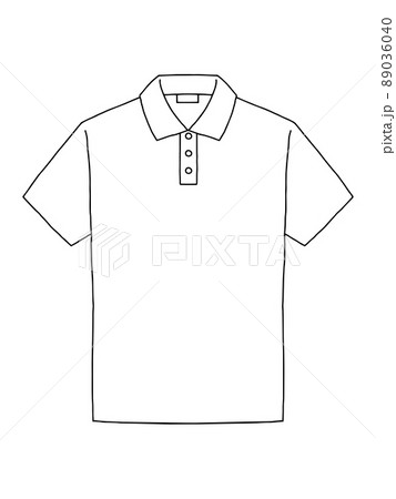 Short-sleeved baseball shirt / T-shirt template - Stock Illustration  [70016363] - PIXTA