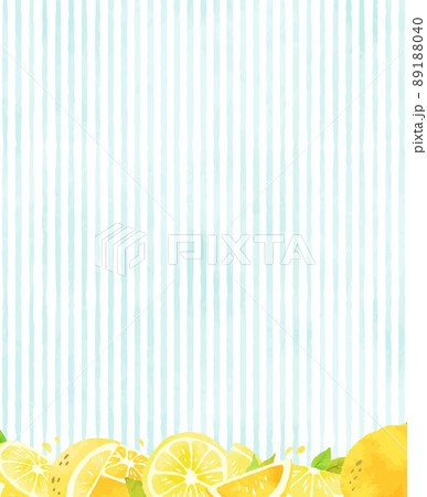 レモン 背景素材 レモン柄 模様のイラスト素材