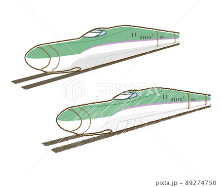 北海道新幹線のイラスト素材