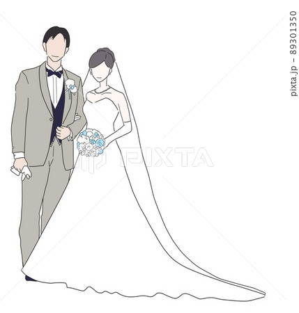 花嫁 女性 綺麗 おしゃれのイラスト素材