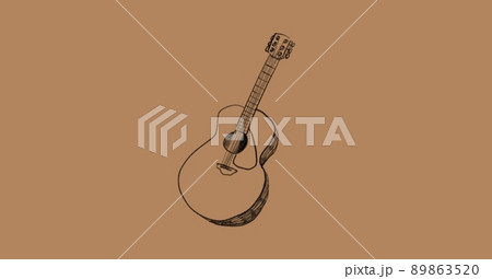 アコースティックギターのイラスト素材