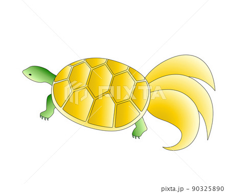 蓑亀のイラスト素材
