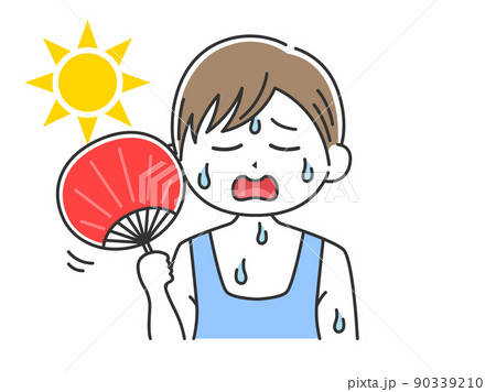 暑いのイラスト素材