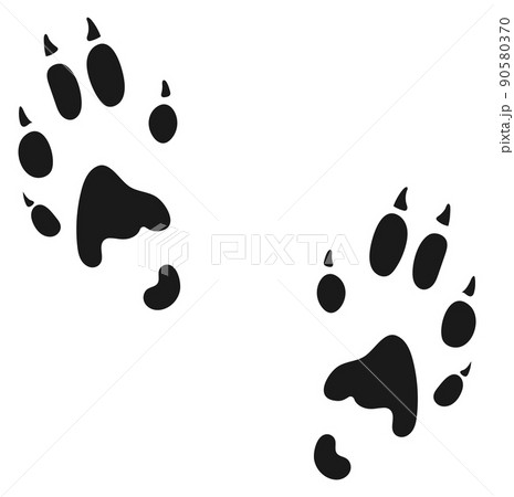 ウサギ うさぎ 兎 足あとのイラスト素材