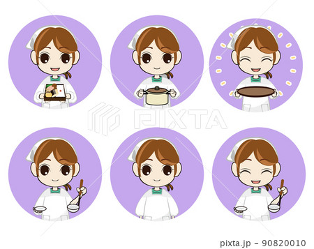 割烹着のイラスト素材