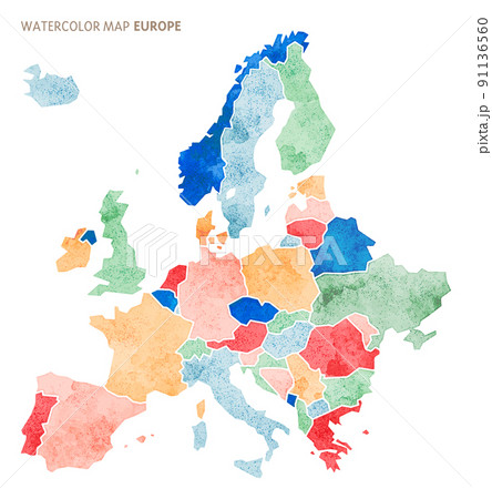 マップ 地図 ヨーロッパ Euのイラスト素材