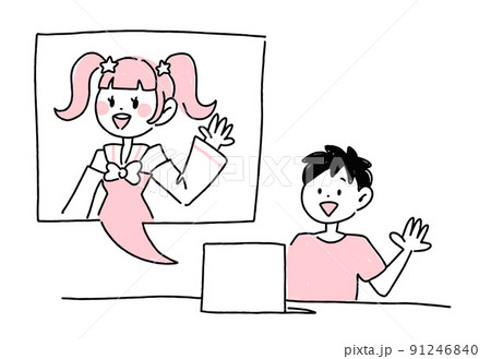 アイドルオタクのイラスト素材