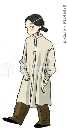 ゆるい 女の子のイラスト素材