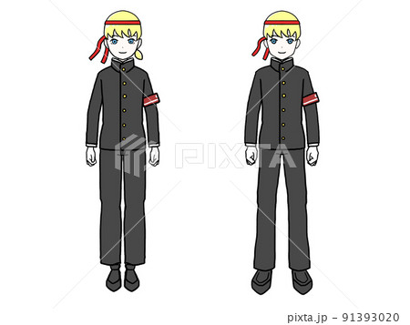 応援団 学ランのイラスト素材