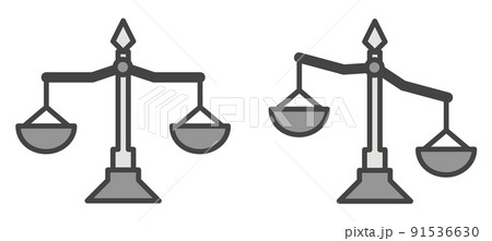 天秤 秤 イラスト シンプルの写真素材