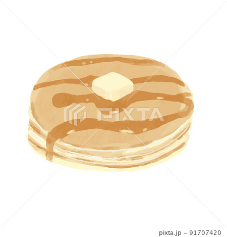 ホットケーキ パンケーキ ケーキ イラストのイラスト素材