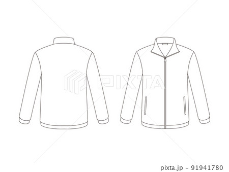 Short-sleeved baseball shirt / T-shirt template - Stock Illustration  [70016355] - PIXTA