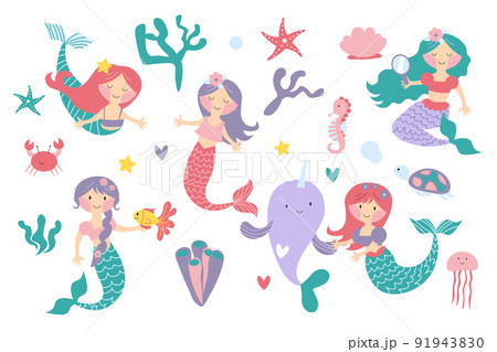 人魚姫 人魚 貝殻 童話の写真素材 - PIXTA