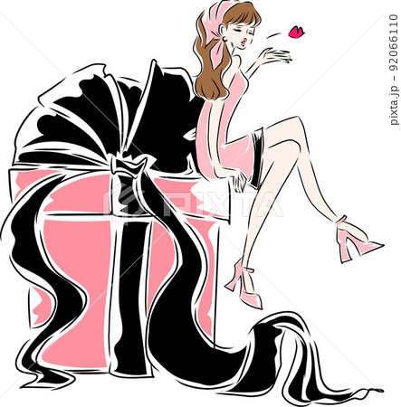 投げキスのイラスト素材