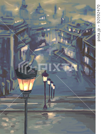 街灯 ヨーロッパのイラスト素材