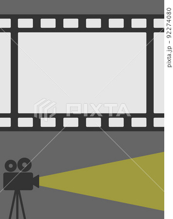 映画 カメラ フィルム 映すのイラスト素材