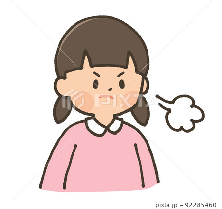 キレ 顔のイラスト素材