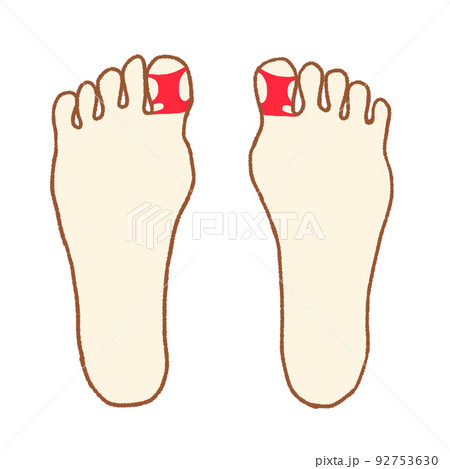 足裏リフレクソロジーのイラスト素材