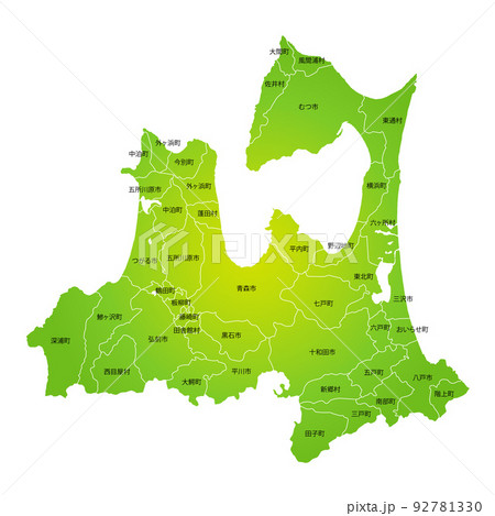 東北地図のイラスト素材