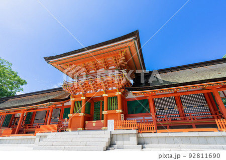 神秘的神社の写真素材