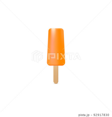 Popsicle Wood Sticks in Realistic Vector Illustration Isolated on