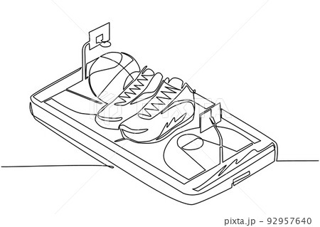 体育館シューズ スニーカーのイラスト素材