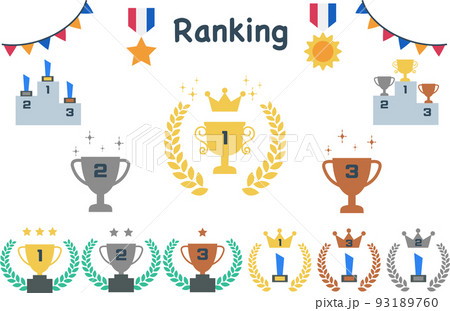 表彰台 順位の写真素材