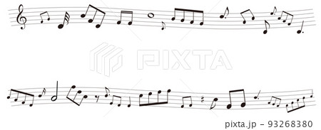 ベクター 五線譜 かわいい イラストのイラスト素材