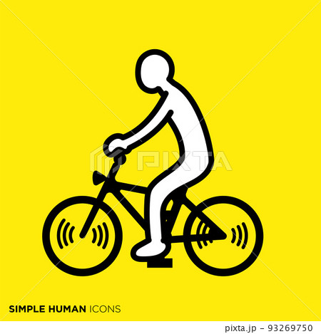 自転車 乗り物 イラスト 手書きのイラスト素材