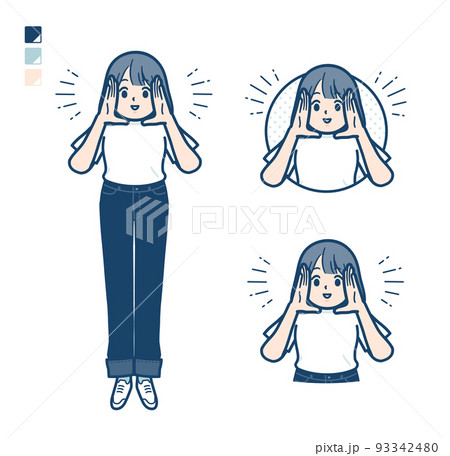 叫ぶ かわいいのイラスト素材