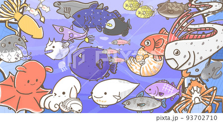 深海魚のイラスト素材集 ピクスタ