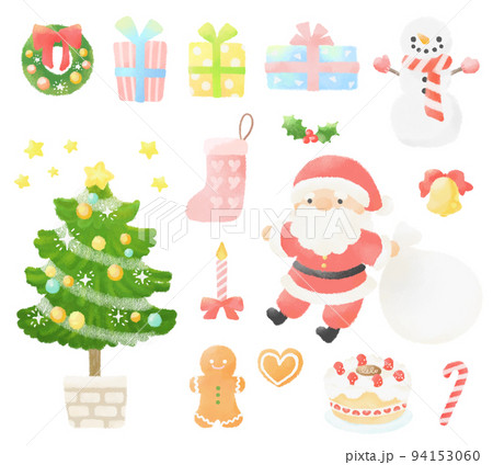 イラスト 手書き 手描き クリスマスのイラスト素材
