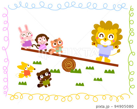 シーソーのイラスト素材集 ピクスタ