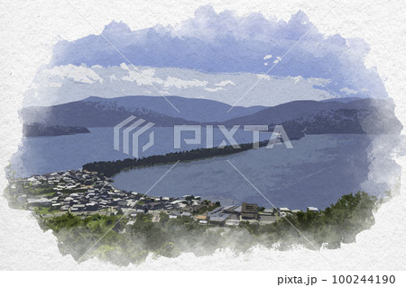 天橋立 日本三景 風景 水彩の写真素材 - PIXTA