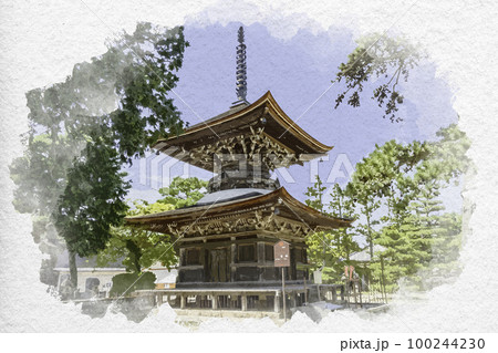 風景画　京都 　天橋立　水彩画 SHO 風景画 京都 天橋立 水彩画 SHO