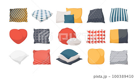 Set of Pillows. Large and Small Object Stock Vector - Illustration of icon,  dreams: 196857634