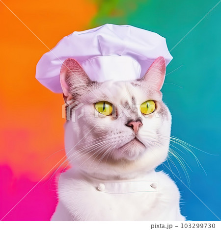 コック 料理人 シェフ 猫のイラスト素材 - PIXTA