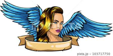 Realistic black wings. Angel black wings or - Stock Illustration  [107871486] - PIXTA