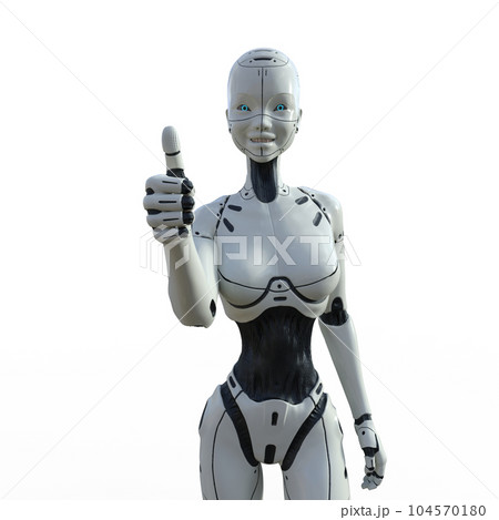 女性型ロボットのイラスト素材 - PIXTA